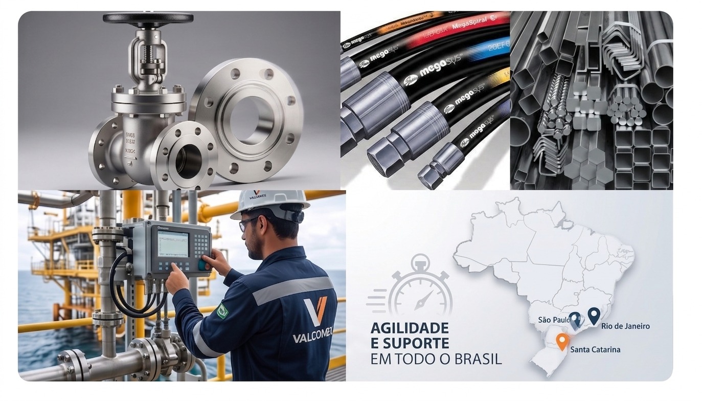 Válvulas industriais e tubulações